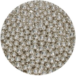 Šokolaadipärlid metallik hõbedased/ Crispy Choco Pearls Metallic Silver 20g