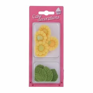 Lilled + lehed kollane 5+5tk