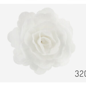 Vahvliroos suur valge 3tk + 6 lehte