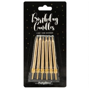 Küünlad alusega kuldsed 6tk