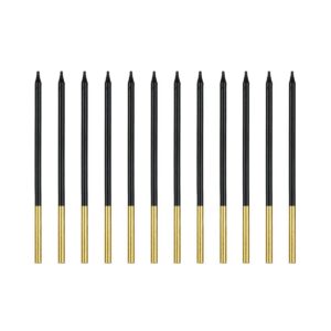 Küünlad mustad/kuldsed 12tk