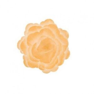 Vahvliroos suur kuldse varjundiga 3tk + 6 lehte