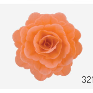 Vahvliroos suur oranž 3tk + 6 lehte