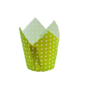 Muffinitulp täpiline roheline 20tk