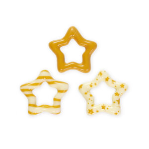 Valgest šokolaadist kuldsed tähekesed HILLBO 9tk