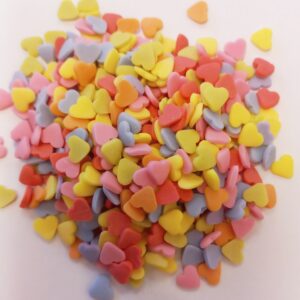 Konfetti südamed värvilised mix 50g