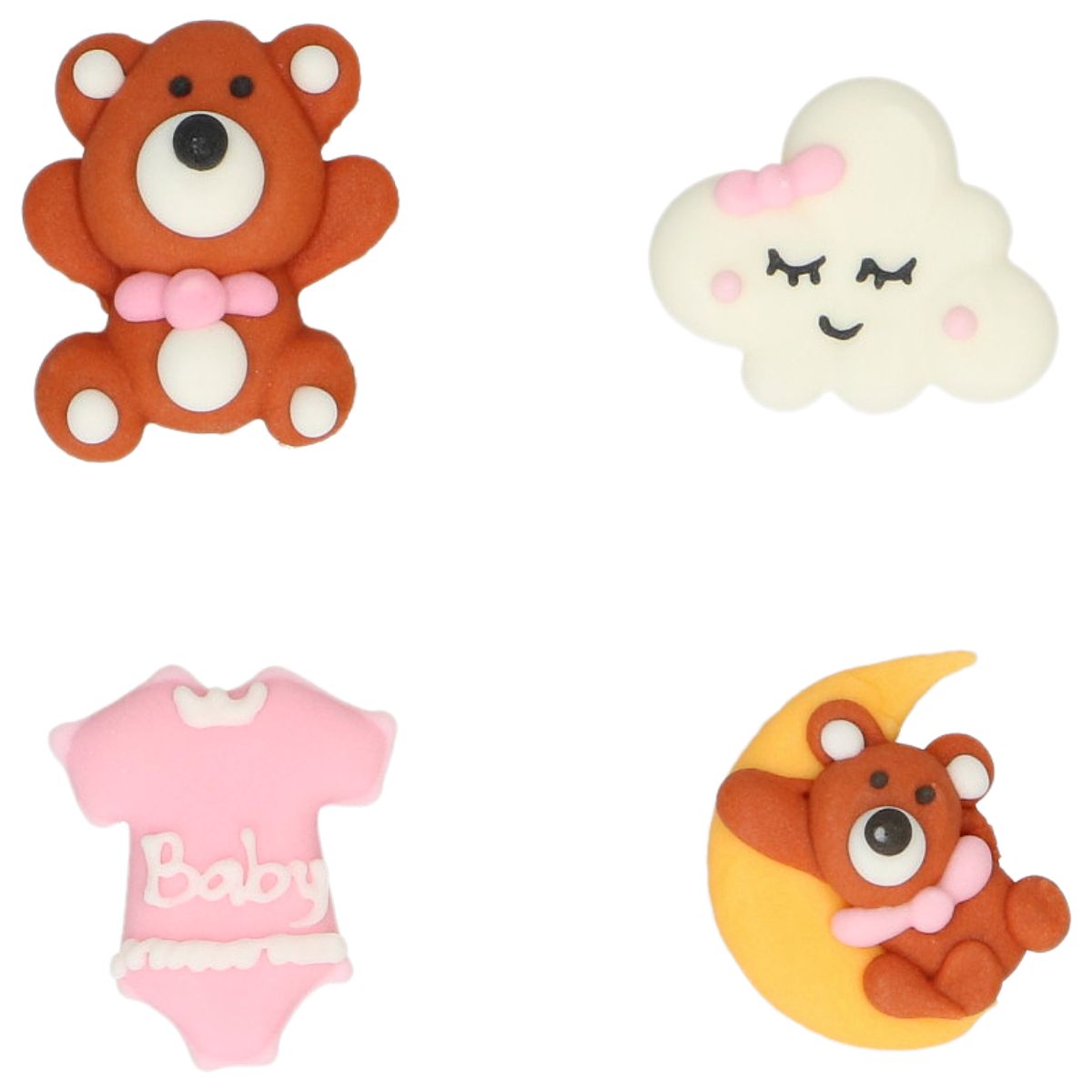 Suhkrudekoratsioon Baby  roosa 8tk - Image 2