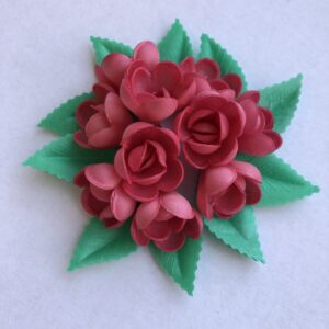 Vahvlilill roos väike punane 10tk+10lehte